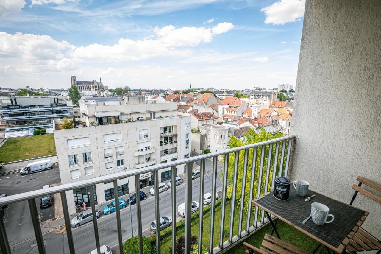 Le Septieme - Vue Cathedrale - Saint Remi Apartment Reims Bagian luar foto